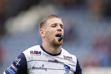 Matt Dufty #36 of Warrington Wolves after the match 