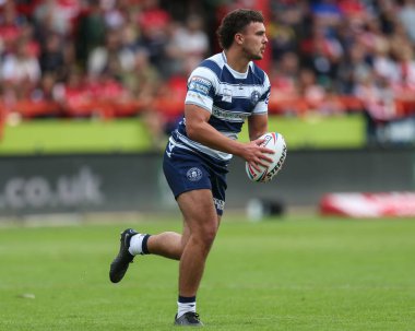 Oliver Partington #17 of Wigan Warriors in action during the game 