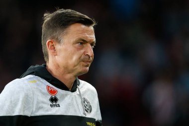 Paul Heckingbottom manager of Sheffield United during the Sky Bet Championship match Sheffield United vs Reading at Bramall Lane, Sheffield, UK, 30th August 2022