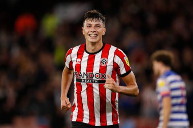 Anel Ahmedhodzic #15 of Sheffield United Celebrates scoring a goal to make it 4-0 during the Sky Bet Championship match Sheffield United vs Reading at Bramall Lane, Sheffield, UK, 30th August 2022
