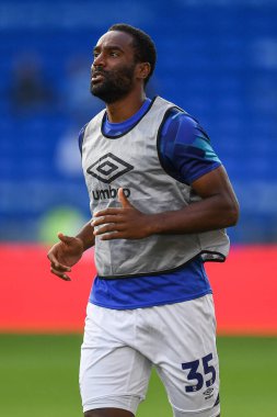 Cameron Jerome #35 of Luton Town during the pre-game warmup 