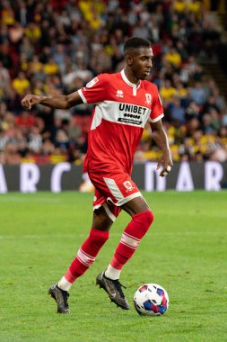 Isaiah Jones #2 of Middlesbrough in action during the game 