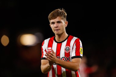 James McAtee #28 of Sheffield United during the Sky Bet Championship match Sheffield United vs Reading at Bramall Lane, Sheffield, UK, 30th August 2022