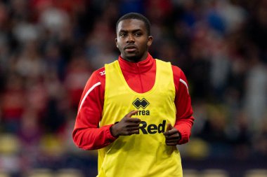 Anfernee Dijksteel #15 of Middlesbrough substitute warming up