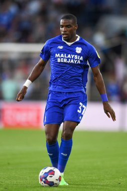 Niels Nkounkou of Cardiff City in action during the game 