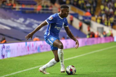 Josh Williams  #48 of Birmingham City dribbles the ball