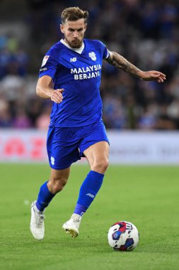 Joe Ralls #8 of Cardiff City  in action during the game 