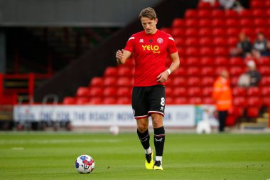 Sander Berge #8 of Sheffield United warms up before the Sky Bet Championship match Sheffield United vs Reading at Bramall Lane, Sheffield, UK, 30th August 2022