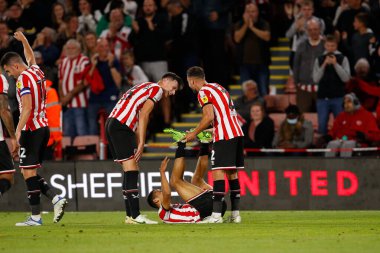 Iliman Ndiaye #29 of Sheffield United Celebrates scoring a goal to make it 3-0 during the Sky Bet Championship match Sheffield United vs Reading at Bramall Lane, Sheffield, UK, 30th August 2022