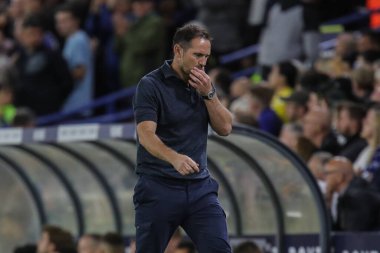 Frank Lampard manager of Everton during the Premier League match Leeds United vs Everton at Elland Road in Leeds, UK, 30th August 2022