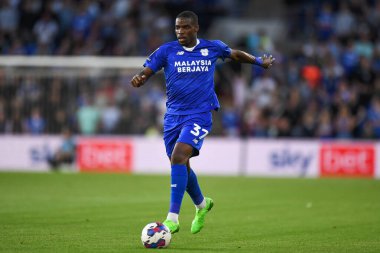 Niels Nkounkou of Cardiff City in action during the game 