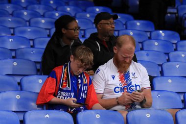 Crystal Palace fans seen prior to kick off. 