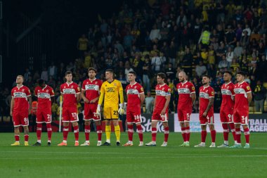 Team Line up prior to the game