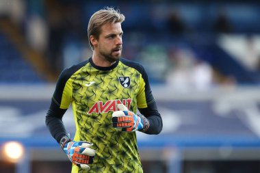 Tim Krul #1 of Norwich City warms up ahead of the game against Birmingham City