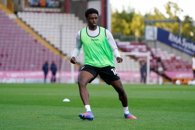 David Agbontohoma #16 of Sheffield Wednesday warms up before the game