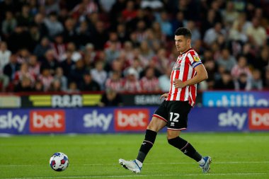John Egan #12 of Sheffield United during the Sky Bet Championship match Sheffield United vs Reading at Bramall Lane, Sheffield, UK, 30th August 2022