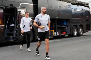 Callum Paterson #13 and Alex Hunt of Sheffield Wednesday arrive at the ground 