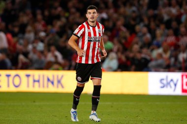 John Egan #12 of Sheffield United during the Sky Bet Championship match Sheffield United vs Reading at Bramall Lane, Sheffield, UK, 30th August 2022