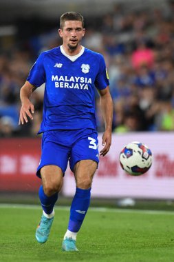 Max Watters #36 of Cardiff City  in action during the game 