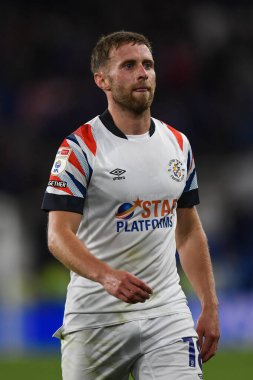 Jordan Clark #18 of Luton Town at the end of the game