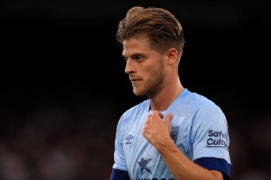 Mathias Jensen #8 of Brentford seen during the match.