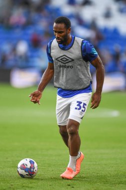 Cameron Jerome #35 of Luton Town during the pre-game warmup 