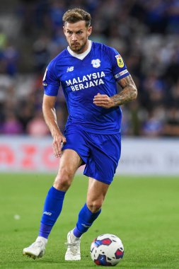 Joe Ralls #8 of Cardiff City  in action during the game 