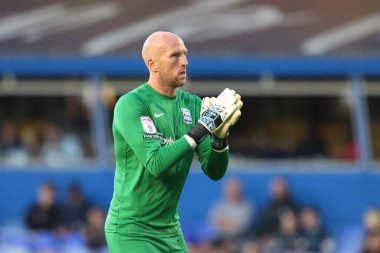 John Ruddy #21 of Birmingham City  applauds the fans