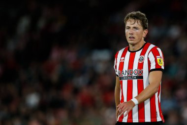 Sander Berge #8 of Sheffield United during the Sky Bet Championship match Sheffield United vs Reading at Bramall Lane, Sheffield, UK, 30th August 2022