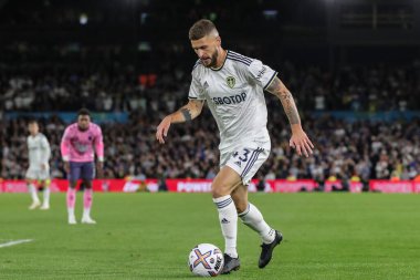 Mateusz Klich #43 of Leeds United breaks with the ball during the Premier League match Leeds United vs Everton at Elland Road in Leeds, UK, 30th August 2022