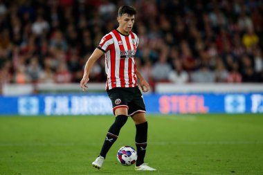 Anel Ahmedhodzic #15 of Sheffield United during the Sky Bet Championship match Sheffield United vs Reading at Bramall Lane, Sheffield, UK, 30th August 2022