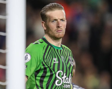 Jordan Pickford #1 of Everton during the Premier League match Leeds United vs Everton at Elland Road in Leeds, UK, 30th August 2022