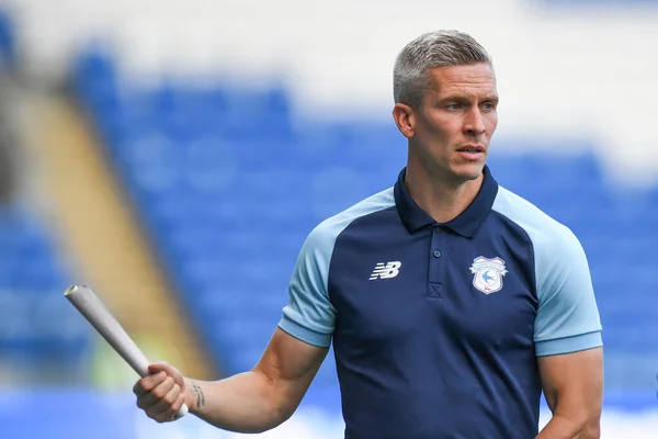 Steve Morison Manager Cardiff City Pre Match — 스톡 사진