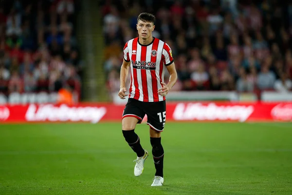 Anel Ahmedhodzic #15 of Sheffield United during the Sky Bet Championship match Sheffield United vs Reading at Bramall Lane, Sheffield, UK, 30th August 2022