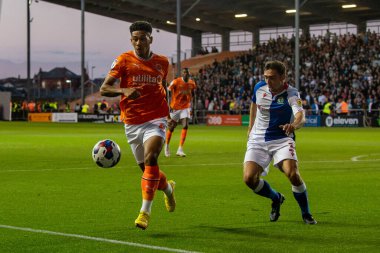 Jordan Lawrence-Gabriel #4 of Blackpool in action during the game