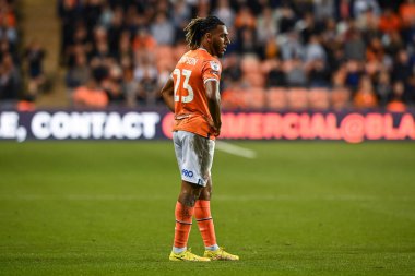 Dominic Thompson #23 of Blackpool during the game