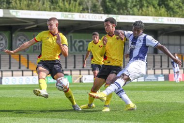 Reyes Cleary #28 of West Bromwich Albion has a shot at goal