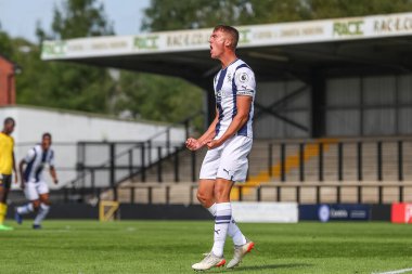 Jamies Andrews of West Bromwich Albion celebrates his goal to make it 3-0