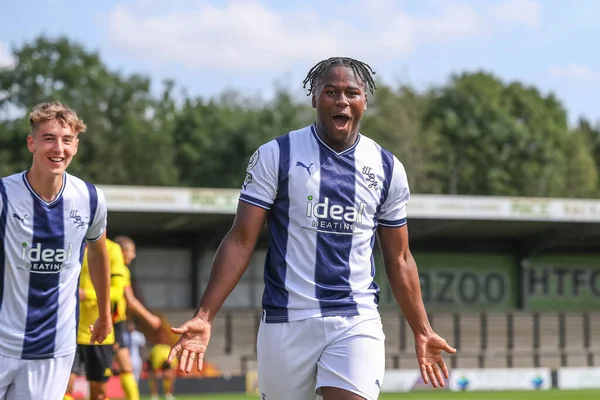 Reyes Cleary #28 of West Bromwich Albion celebrates his goal to make it 1-0