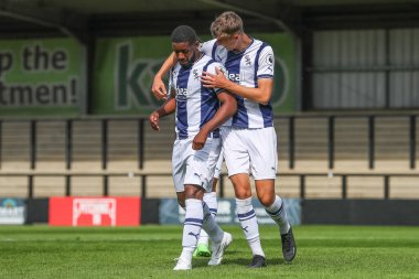 Jovan Malcolm #42 of West Bromwich Albion celebrates his goal to make it 4-0