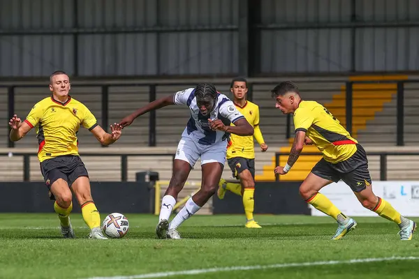 Mo Faal #40 of West Bromwich Albion has a shot at goal