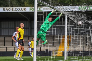 Vicent Angelini of Watford tips the ball over the bar