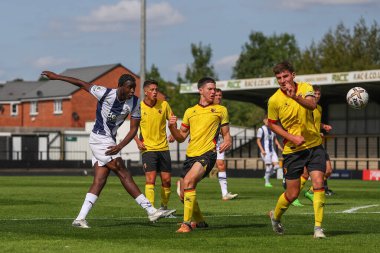 Mo Faal #40 of West Bromwich Albion has a shot at goal