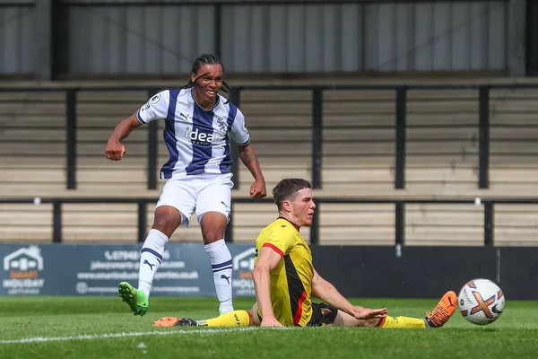 Rico Richards of West Bromwich Albion has a shot at goal