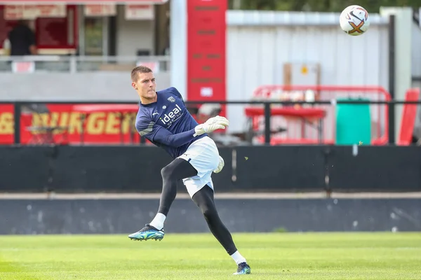 Ted Cann #30 of West Bromwich Albion during the pre-game warm up