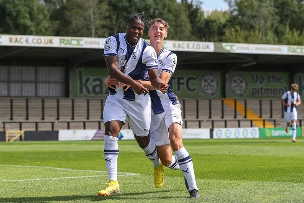 Reyes Cleary #28 of West Bromwich Albion celebrates his goal to make it 1-0
