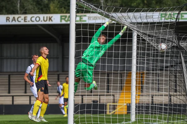 Vicent Angelini of Watford tips the ball over the bar
