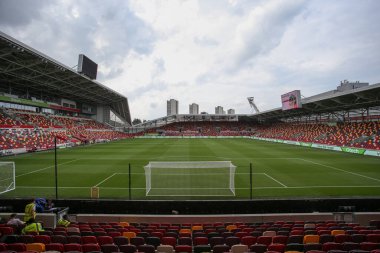 A general view of the stadium before the Premier League match Brentford vs Leeds United at Brentford Community Stadium, London, United Kingdom, 3rd September 202