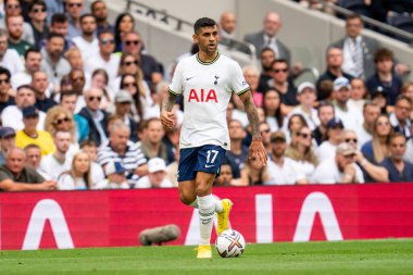 Cristian Romero #17 of Tottenham Hotspur during the Premier League match Tottenham Hotspur vs Fulham at Tottenham Hotspur Stadium, London, United Kingdom, 3rd September 202