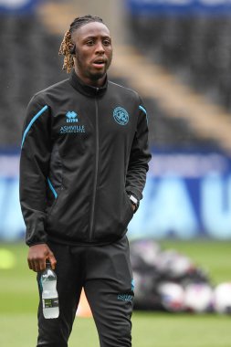 Osman Kakay #2 of QPR pre match pitch inspection during the Sky Bet Championship match Swansea City vs Queens Park Rangers at Swansea.com Stadium, Swansea, United Kingdom, 3rd September 202